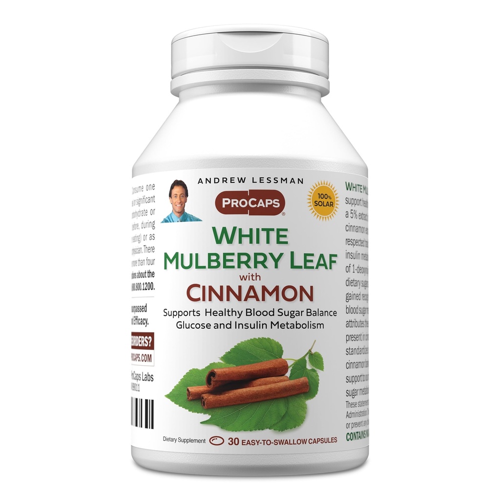 ANDREW LESSMAN White Mulberry Leaf z Cynamon 30 Softgels - Standaryzowane White Mulberry Leaf z Cynamon Bark Extract.