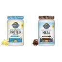 Ogród Życia Organic Vegan Vanilla Protein Powder 22g & Digestive Enzymes for Easy Disease - Non-GMO & Raw Organic Meal Replacement Shakes - Czekoladowa roślina na bazie białka wegańskiego