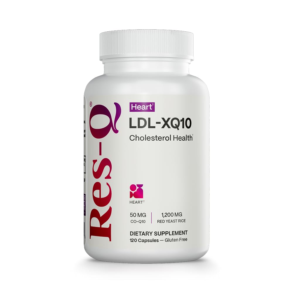Res- Q LDL- XQ10 (wcześniej LDL- X) Red Yeast Rice and CoQ10 Supplement, 120 kapsułki