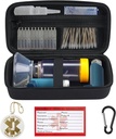 You Know Travel Carring Case for Asthma Inhaler, Inhaler Spacer dla dorosłych i dzieci, Mask, Inhaler Holder z Asthma Ostrzeżenie Etykieta i karta medyczna, z Carabiner (tylko przypadku) (Czarny)
