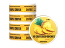 LyvWel 56mg Kofeina Pouches Energy - Ananas - Czysta energia i Focus Boost z Guarana - 5- Pack z 16 Pouches per Can (80 Razem Pouches)