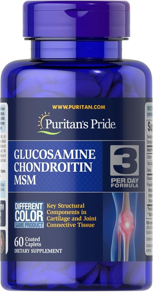 Puritan Duma podwójna siła Glukozamina Chondroitin MSM Joint Soother 60 Cap