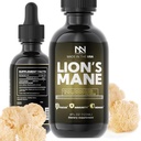 Lions Mane Mushroom Supplement - Ekstrakt Organic Lions Mane for Brain Health, Memory, Focus & Immune Support - Nootropowe Wegan Liquid Tincture - Made in USA - 4 Fl Oz