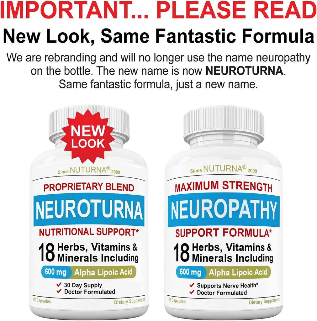 (3 Pack) Neuropatia Suplement wsparcia z 600 mg kwasu lipoinowego alfa - Benfotiamina, Peripheral, Stopy, Nogi rąk, Najlepsza maksymalna moc Naturalne witaminy Renew - 360 Czapki, 90 Dni