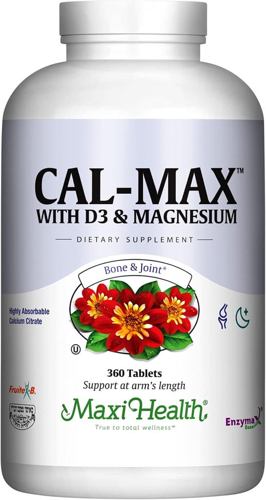 Wapń 1000 mg z witaminą D3 (400 j. m.) i magnezem (750 mg) - Suplement diety dla kości, zębów, wspólnego wsparcia - dla mężczyzn i kobiet - 360 tabletek