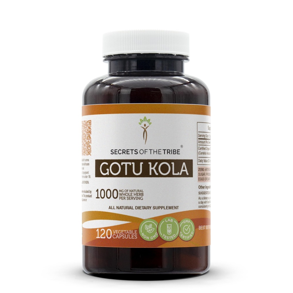 Tajemnice plemienia Gotu Kola 120 Kapsułki, 1000 mg, Gotu Kola (Centella Asiatica) Suszone Zioła (120 Kapsułki)
