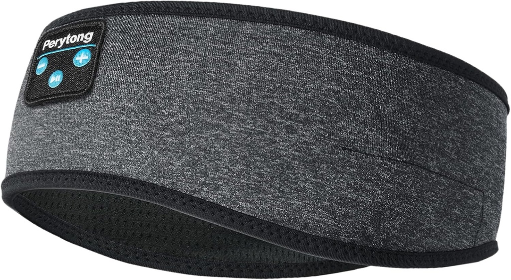 Słuchawki Perytong Sleep, słuchawki bezprzewodowe Bluetooth Headband, słuchawki do słuchawek z boku, elastyczna muzyka Sleep Headband, ASMR bezprzewodowe Maska Eye Tech gadżety dla mężczyzn Kobiety