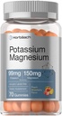 Horbäach Potasu Magnezu Suplement Gumiaki Gummies 124; Peach Strawberry Flavor 124; 70 Hrabia 124; Wegan, Non-GMO, i Gluten Free Formula