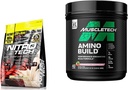 MuscleTech Nitrotech-Tech Proszek z proteiny serwatki Izolacja & Peptydy 124; Białko + Kreatyna dla Muscle Gain & BCAA Acids Amino + Elektrolity Proszek Amino Build 7g BCAA + Wsparcie elektrolitów