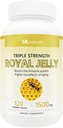 ML Naturals Royal Jelly 1500mg 120 Kapsułki roślinne, równoważne 6% (27mg) 10- HDA. Freeze- Suszony, Gluten Free, NSF- Certified & cGMP- Compliant