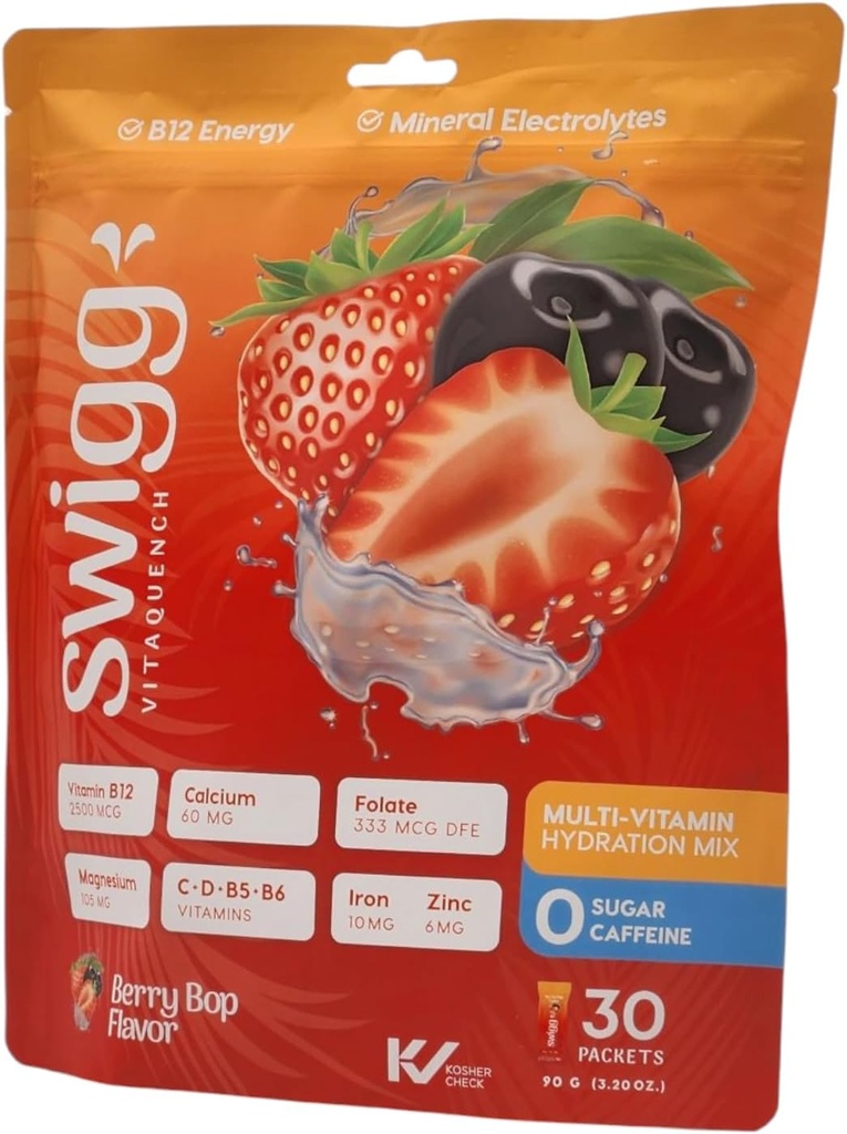 Elektrolity w proszku Pakiety codziennie Witamina Woda Hydration Pakiet proszek nr Sugar 2500 µg B12, C + D + B6, Folate, Żelazo Cynk + więcej