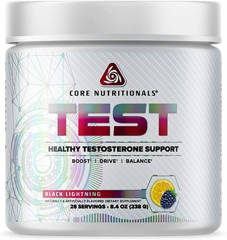 Bazowe Nutritionals Test Vitality & Testosteron Wsparcie 124; z KSM- 66 Ashwagandha, Wapnia D- Aspartic Acid, & Pine Extract 124; 28 Służenie (Czarny piorun)