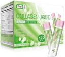 Liquid Collagen for Women, 2500mg Beauty Collagen Drink with Marine Collagen Peptydes Glutathione Anti- Aging, Retain Moisture, Witamina C & Biotin for Skin Revitalization (Pack of 30) - Lemon Flavor