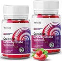 Yanxiao Creature Monohydrate Gummies 5g dla mężczyzn i kobiet, Anti-Melting Formula, Sugar Free Creature Chews for Muscle Growth and Strength, Zawiera witaminę C i inne składniki odżywcze (120 Count)