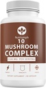 Mushroom Supplement 2500mg - 90 Kapsułki - 10 Mushroom Master Blend - Lions Mane Reishi Cordyceps Chaga Maitake, Shitake Turcja Grzyby z ogonem Dodatki Mushroom Complex Kapsułki