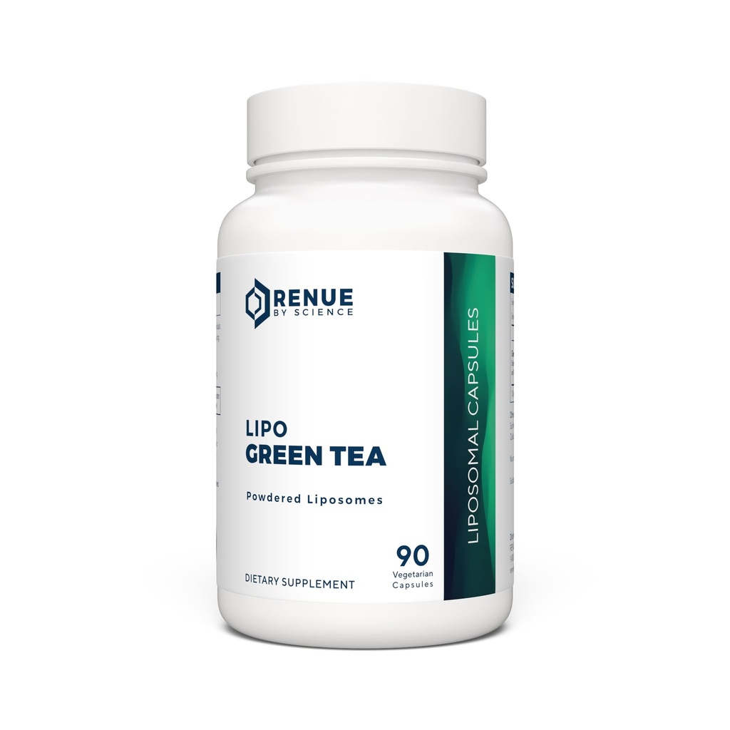 Renue By Science Green Tea Extract Supplement 124; Wysoka moc suplement liposomalny 124; 90 Kapsułki - 75mg zielona herbata na serwowanie 124; Non-GMO Beppled 124; Made in USA & Third-Party Tested