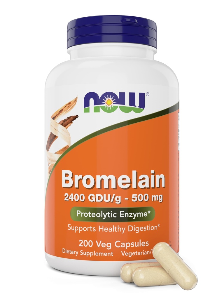 Bromelain 500 mg, 200 kapsułki Veg - naturalny ananas, suplement enzymatyczny proteolityczny, 2400 GDU