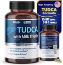 Suplement TUDCA z cieśniną mleczną - 85% flawonoidy silimaryny - Wspiera wątrobę Wellness & Zdrowie trawienne - Made in The USA