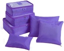 6 Zestaw Pakowanie pod łóżko Storage Cubes Kontenery Niski profil Na Bagażnik Travel Organizatorów Pakowanie Gospodarstwa domowego Przechowywanie odzieży Przechowywanie torby (Purpurowy)