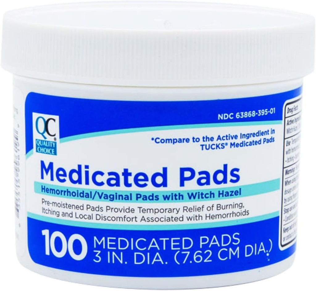 Wybór jakości Hemorhoidalne Pads Medicated Cooling Relief 100 Count Każdy