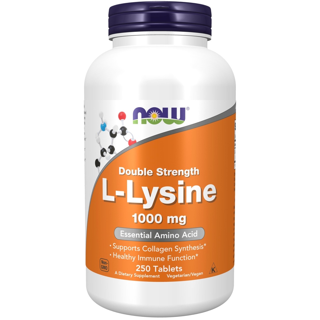 Teraz suplementy żywności, L-lizyny (L- Lysine Hydrochloride) 1000 mg, podwójna moc, Amino kwas, 250 tabletek