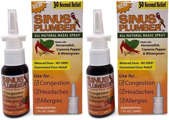 2- Pakiet płynu zatokowego Nasal Spray - Ultimate Congestion Buster z chrzanem i Capsaicin