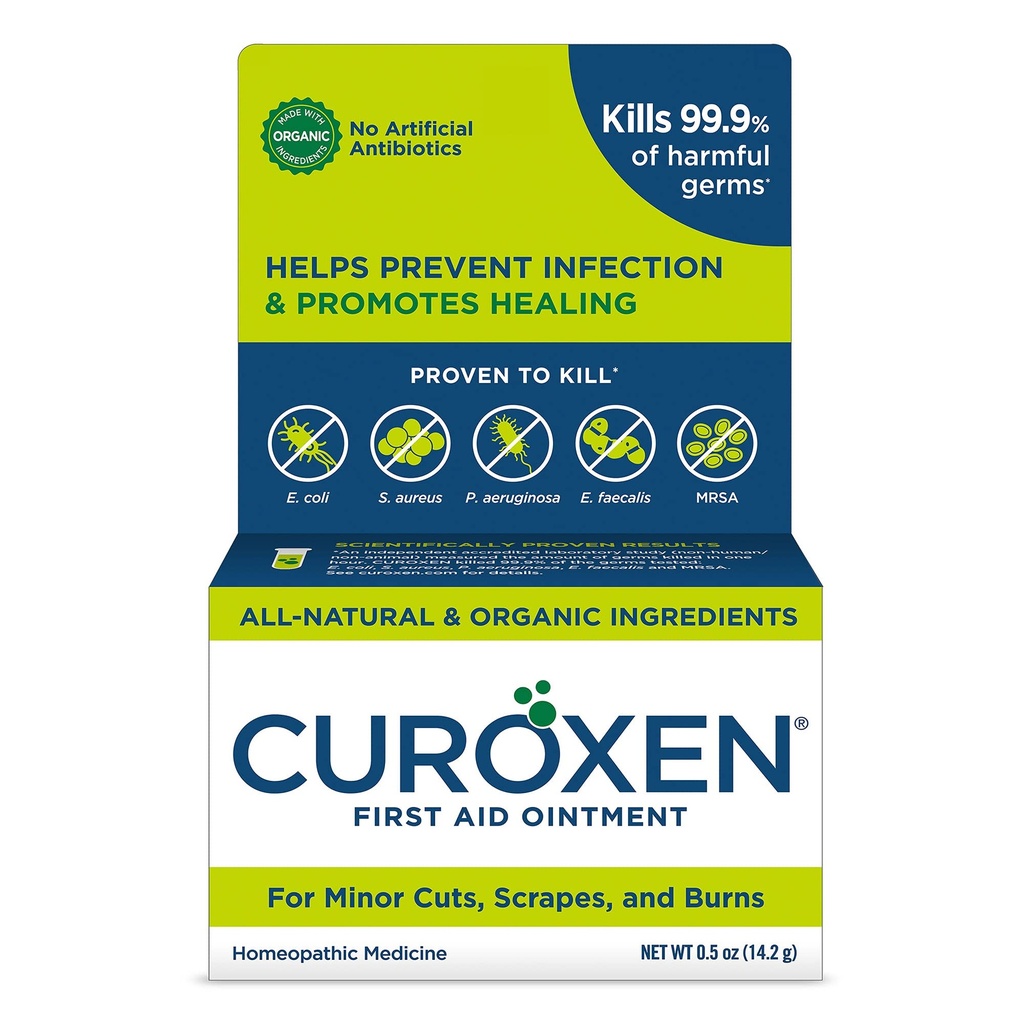 CUROXEN Pierwsza pomoc Antybiotyczna Ointment, 0.5oz Nether124; All- Naturalne i Organiczne Składniki (0.5oz Vertical)
