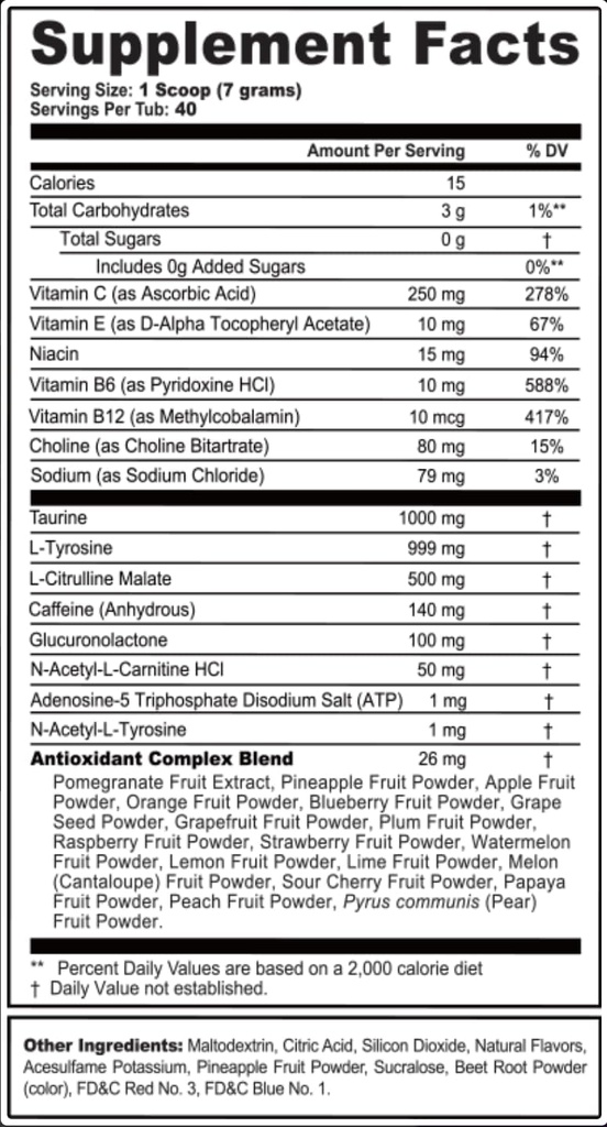 G Paliwo energetyczne proszek do napicia, Mieszanka kofeinowa do gier, Bezcukrowy Amino, Witamina + Przeciwutleniacze, 9.9oz (Citrus zielona herbata, 40 Służenie)