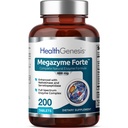 Megazyme Forte 200 Tablets - Natural Plant Proteolitic Enzymes Nattozimes Serrazimes Supports Digestive System Immune Health