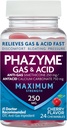 Phazyme Maksymalna wytrzymałość Relief gazowy i kwasowy, działa szybko, Cherry Flavor, 24 żucia (Opakowanie może Vary)