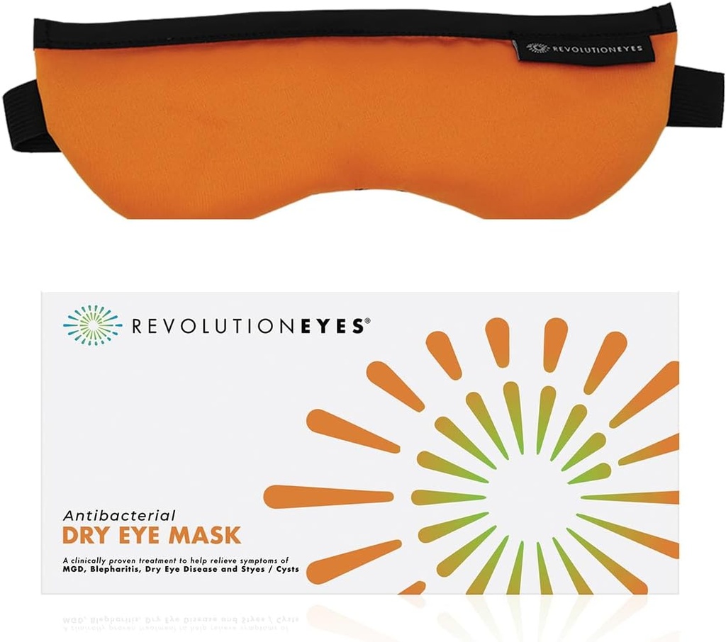 Revolutioneyes Heated Eye Compress - wilgotne ciepło dla suchego oka ulgi, zmywalne, wielokrotnego użytku i Microwavable Hot Eye Mask dla MGD, Blevaritis Suchy Eye & Styes z ochrony Steryloyes