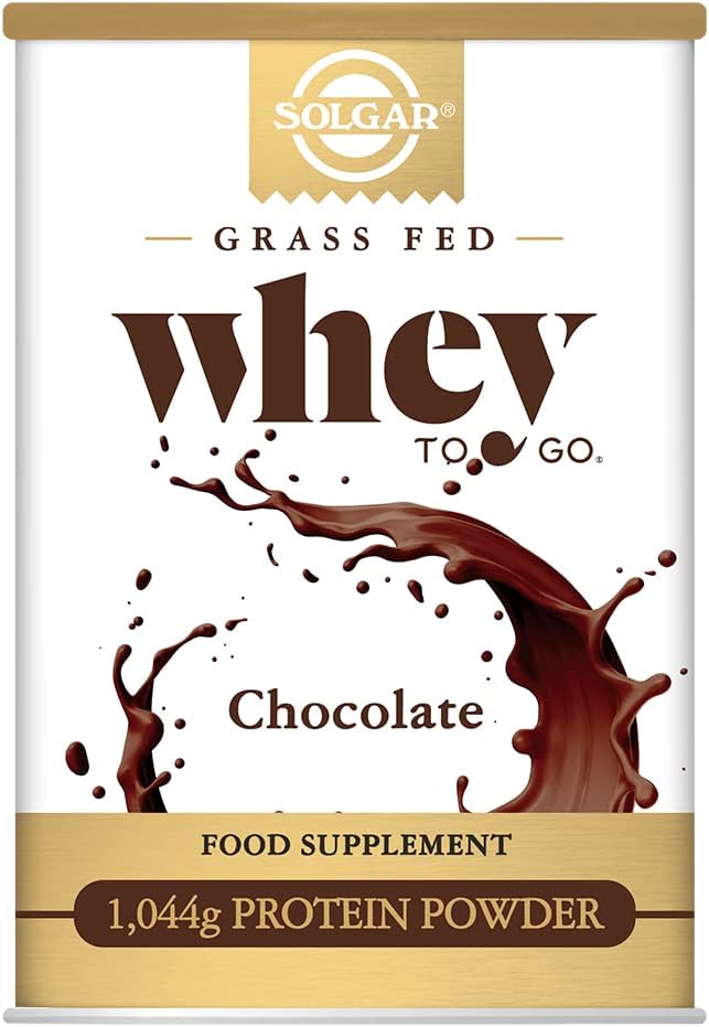 Solgar serwatka do chodzenia protein w proszku, czekolada, 42 oz - izolacja i koncentrat - mieszanki łatwe do gładkiego smaku - bez glutenu - 20 g białka na serwowanie
