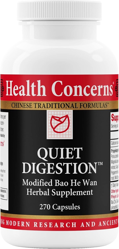 Zdrowie Obawy ciche trawienie - Poparcie pokarmowe dla Upset Stomach, Gas, & Bloating - Herbal Chinese Formula z Bao He Wan - Suplement z Poria, Barley, & Mangolia Bark - 270 Kapsułki