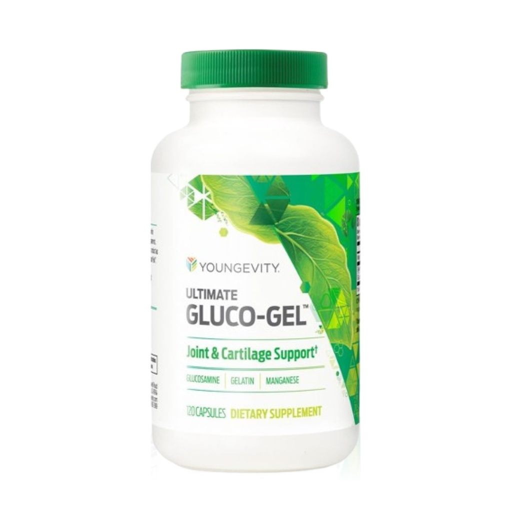 Youngevity Ultimate Gluco- Gel ™ - Joint and Chitlage Supplement with Glucozamine Sulofate and Gelatin - 120 kapsułki