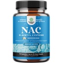 Natures Craft NAC Supplement N-Acetyl Cysteine - Vegan High Absorption NAC 600mg per Serving Capsules - Glutathione Precursor for Liver Cleanse Detox & Repair Plus Lung Health - 90 Count