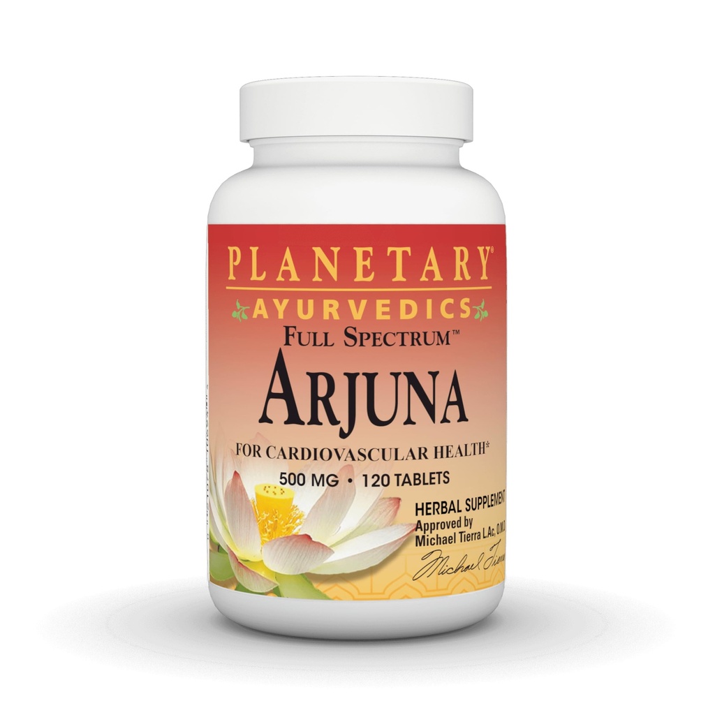 HERBATY PLANETARNE Arjuna Pełna Spectrum Ayurvedic Nutritional Supplement, 550 Mg, 120 Count
