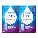 TheraTears Dry Eye Therapy Lubrykating Eye Drops for Dry Eyes, Conservative Free Eye drops, 30 Pojedyncze fiolki (2 opakowania)