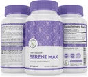 SERINI- MAX - 5- HTP Mood Supplement Supplement + Wapń - Wspiera spokojny i spokojny stan umysłu - Boost Serotonin, 5HTP 200mg do zarządzania stresem i suplementów wsparcia snu - 60 Kapsułki