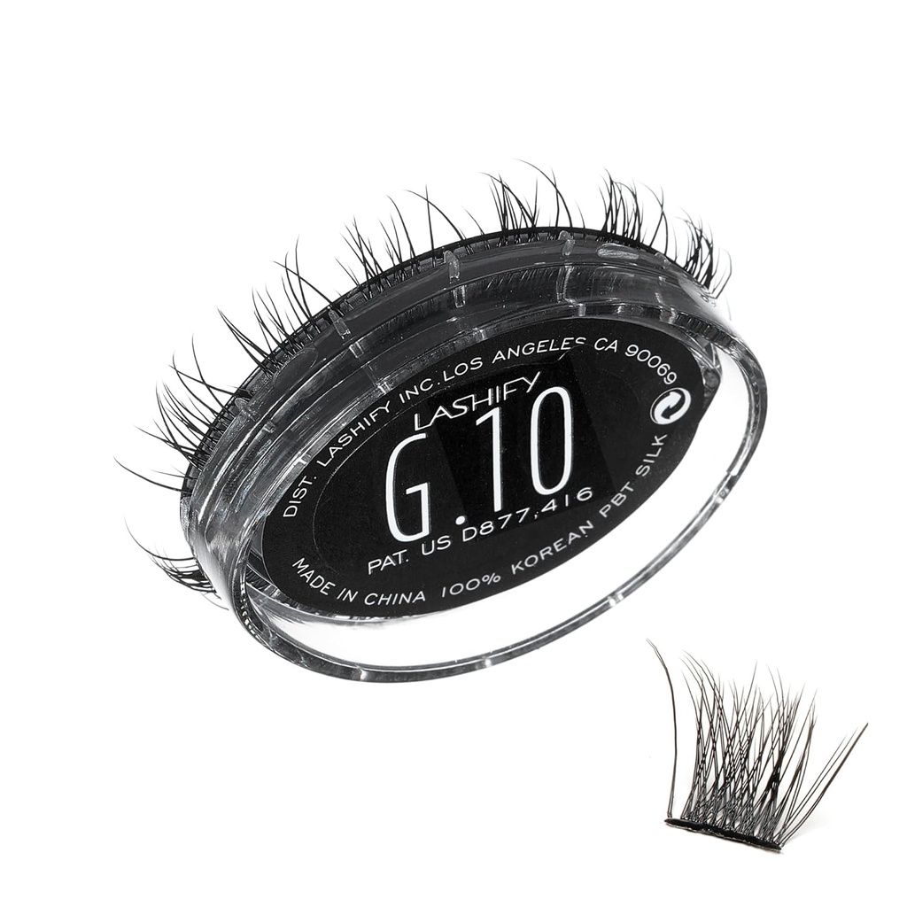 Lashify Gemini 10mm Gossamer Lashs w kolorze czarnym, łatwe DIY fałszywe rzęsy dla obszerny, mądry i zabawny wygląd