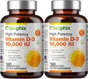 biophix Vitamin D-3 10000 IU 380 Softgels Vitamin 2 Pack - High-Potency in Extra Virgin Olive Oil Non-GMO Soy-Free Supports Strong Bones Immune Health