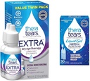 TheraTears Extra Dry Eye Therapy Lubrykating Eye Drops for Dry Eyes, 0,5 fl oz Bottle, 2 Count (Pack of 1) & Liquid żel Nighttime Lubrykating Eye Drops for Dry Eyes, Single- Use Vials, 30 Count