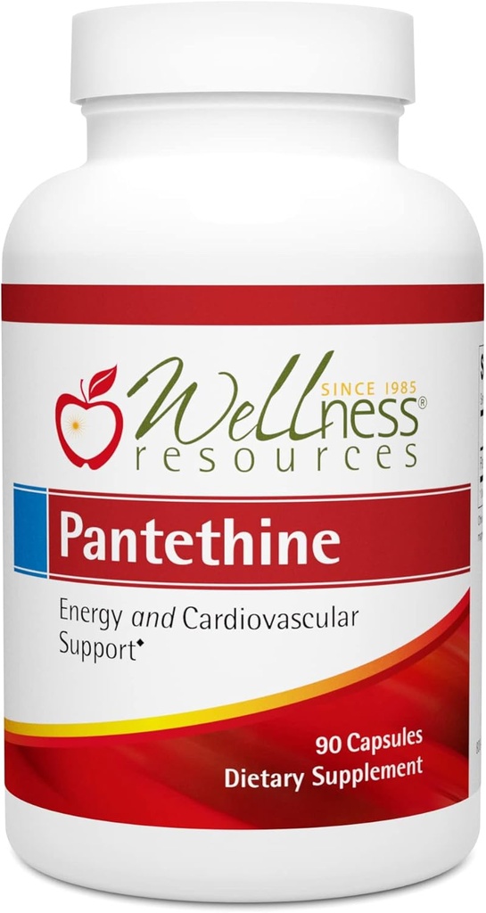 Wellness Resources Pantetine - Aktywna witamina B5. Wegan (300 mg, 90 kapsułek)