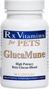 Rx Vitamins GlucaMune - Dog & Cat Immune Supplement with Beta Glucan - Daily Vitamins for Indoor Cats - Aid in Feline & Canine Shound Care, Gut Health - 90ct