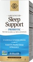 Solgar Advanced Sleep Support Probiotic z GABA & Melatonin, 30 Kapsułki wegańskie - 30 Miliard CFU - 5 Klinically-Studied Strains - Wsparcie dla Resteful Sleep & Recovery - Non-GMO & Vegan, 30 Służenia