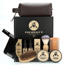 Beard Care Kit prezenty dla mężczyzn, 9 szt. Beard Grooming Kit, Beard Club Kit jest unikalny męski prezenty dla taty mąż chłopak, Dzień Ojca urodziny Boże Narodzenie pomysł prezent dla niego szef