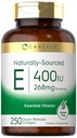 Witamina Carlyle E 400 IU Softgels 124; 250 Hrabia 124; naturalnie zakwaszona 124; Nie-GMO i Gluten Free