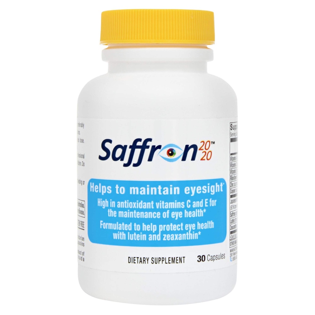 Saffron 2020 Suplement z Saffron, Resveratrol, Witaminy i Minerały, Zeaksantyna i Luteina -30 Kapsułki wegetariańskie