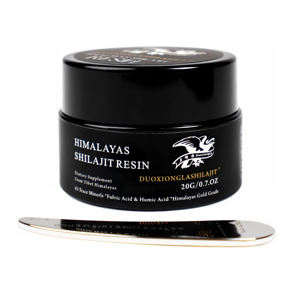 Himalayas Shilajit Resin - Czysty złoty stopień 124; 100% Naturalny z 85 + Ślady minerałów 124; Energy Boost & Immune Support dla mężczyzn i kobiet 124; Lab Tested 124; 20g, 100 Sługi