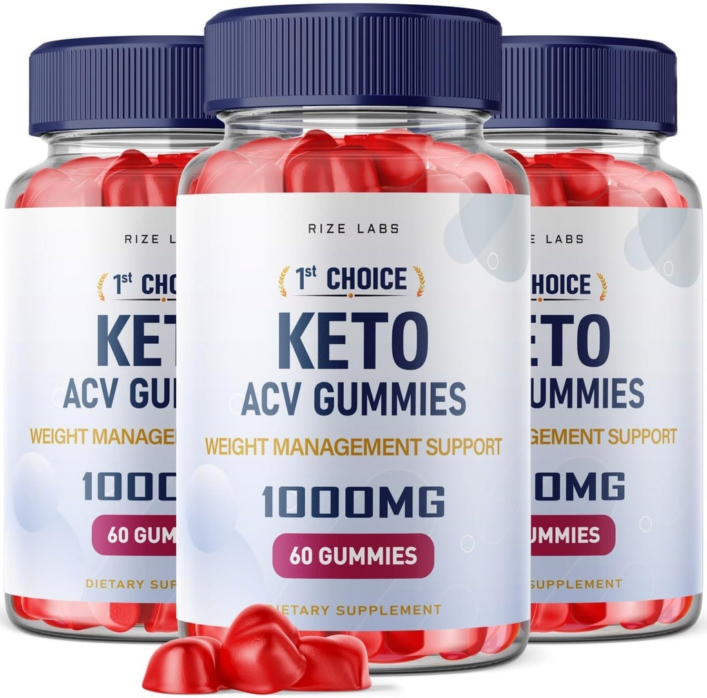 Rize laboratoria - 1. wybór Keto ACV Gummies - Zaawansowane wsparcie utraty wagi z Apple Cider Ocet + suplement ACV Belly Fat Diet (180 Gummies)