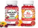 Lunakai USA Made Shilajit & B12 Extra Siła Gummies Bundle - Energia, Focus i Codzienne Wellness - Wegan & Pyszne